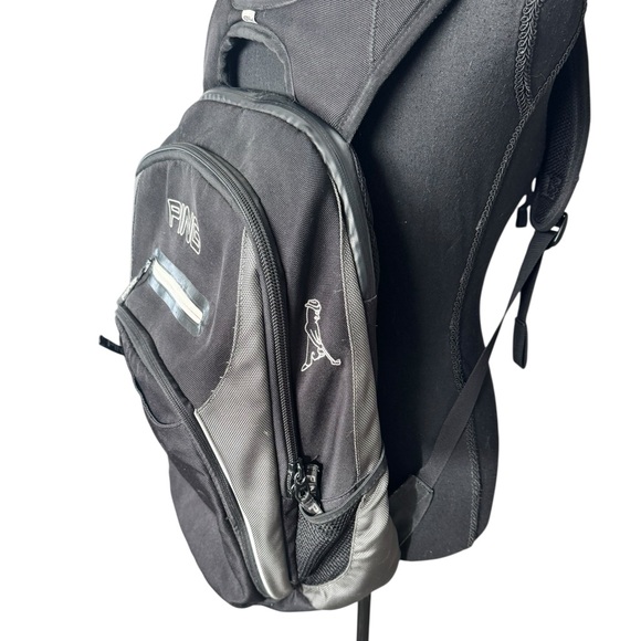 PING Black Backpack Golf Laptop School Bag with Multiple Compartments - Picture 2 of 8